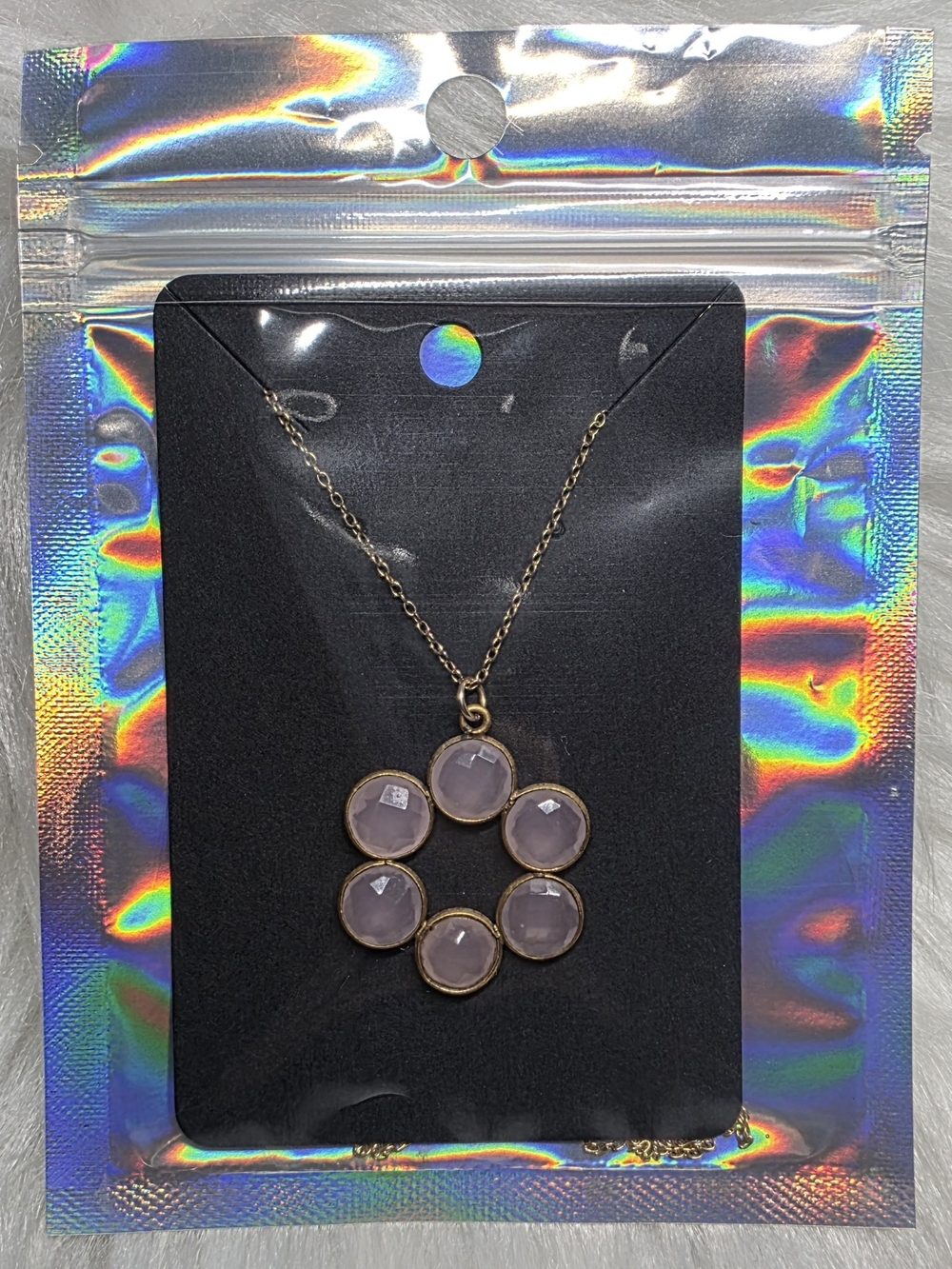 14k Gf pink chalcedony necklace